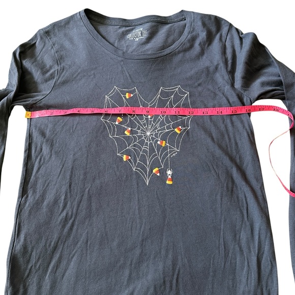 J Crew long sleeve Halloween spiderweb heart shirt, women’s XS extra small - Picture 4 of 9